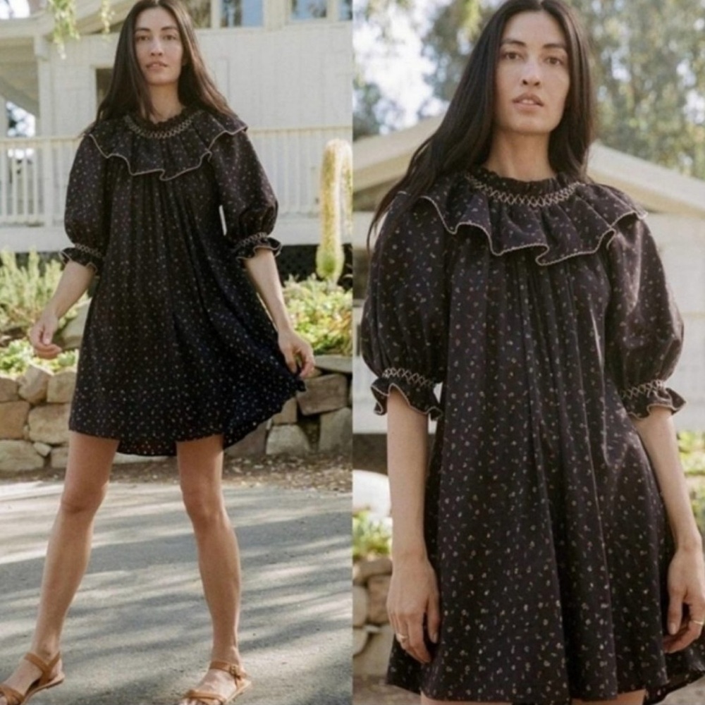 Christy Dawn Macy Dress in Noir Ditsy - Picture 1 of 10